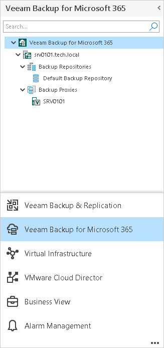 Veeam Backup for Microsoft 365 View