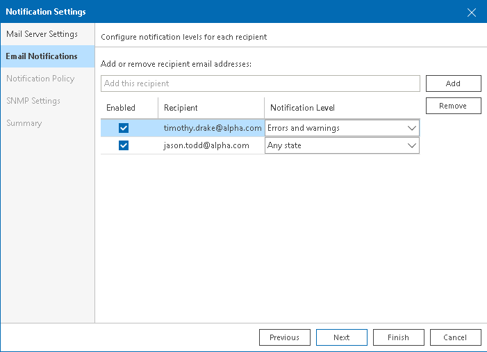 Configuring Alarm Notifications