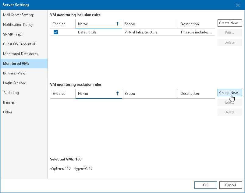 How to Create Exclusion Rule and Add VMs by Location