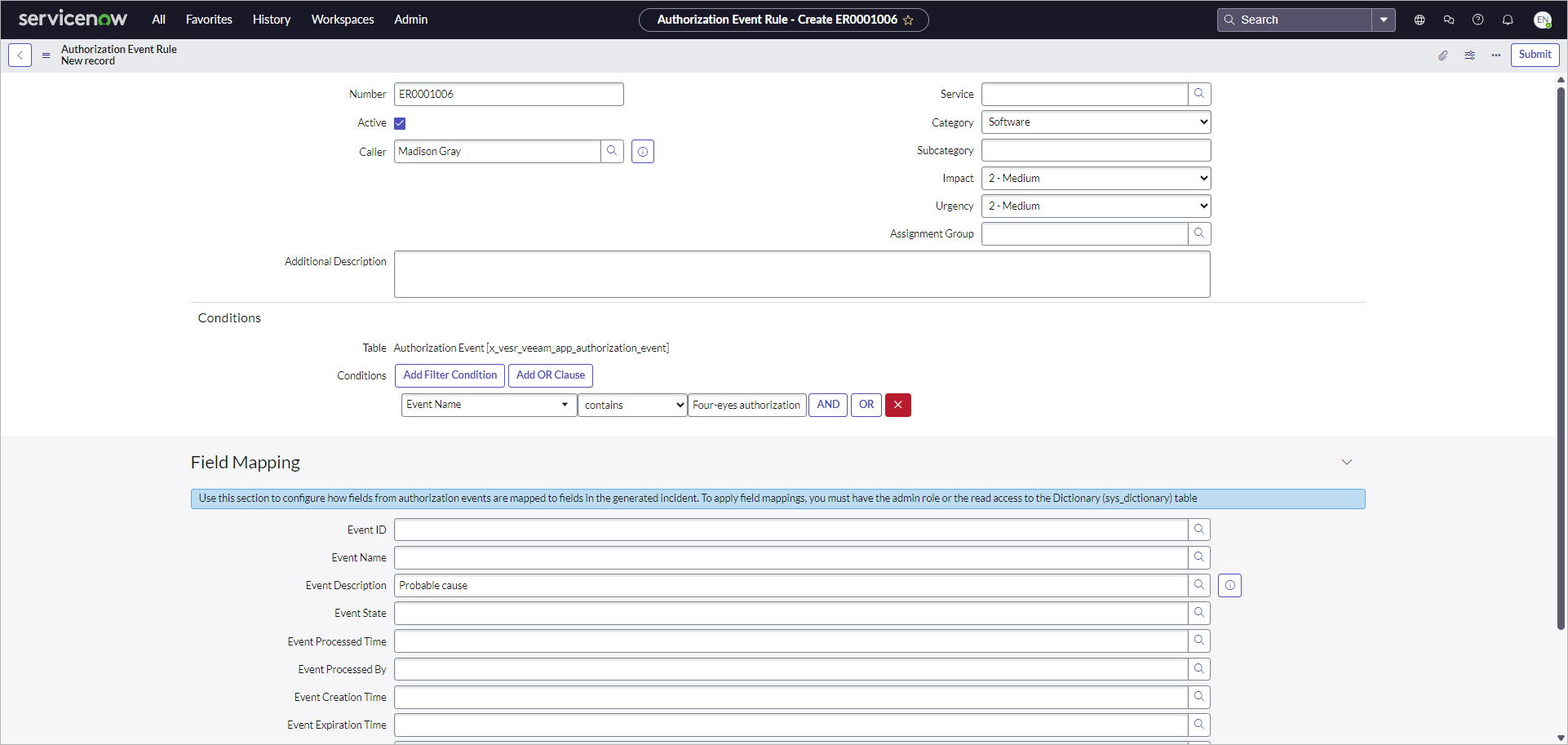 Managing Authorization Events