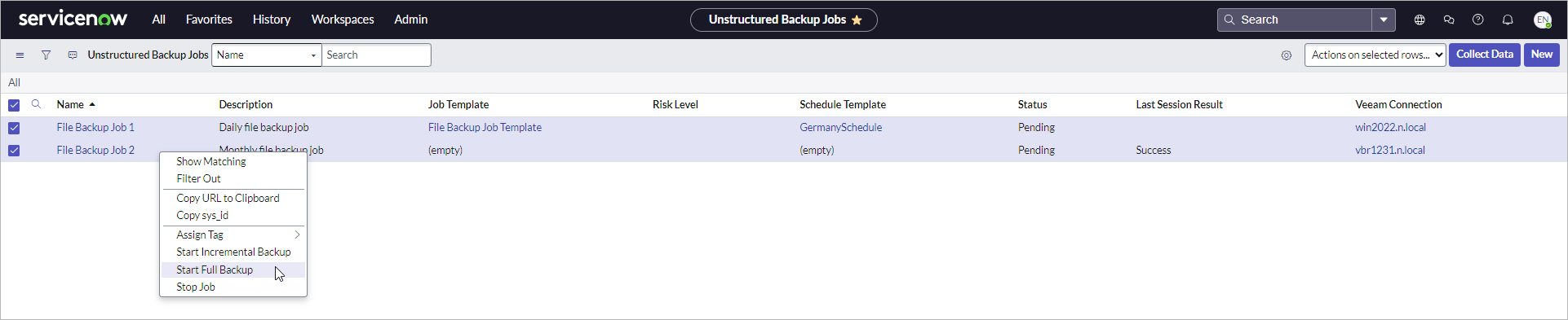 Running File Backup Jobs