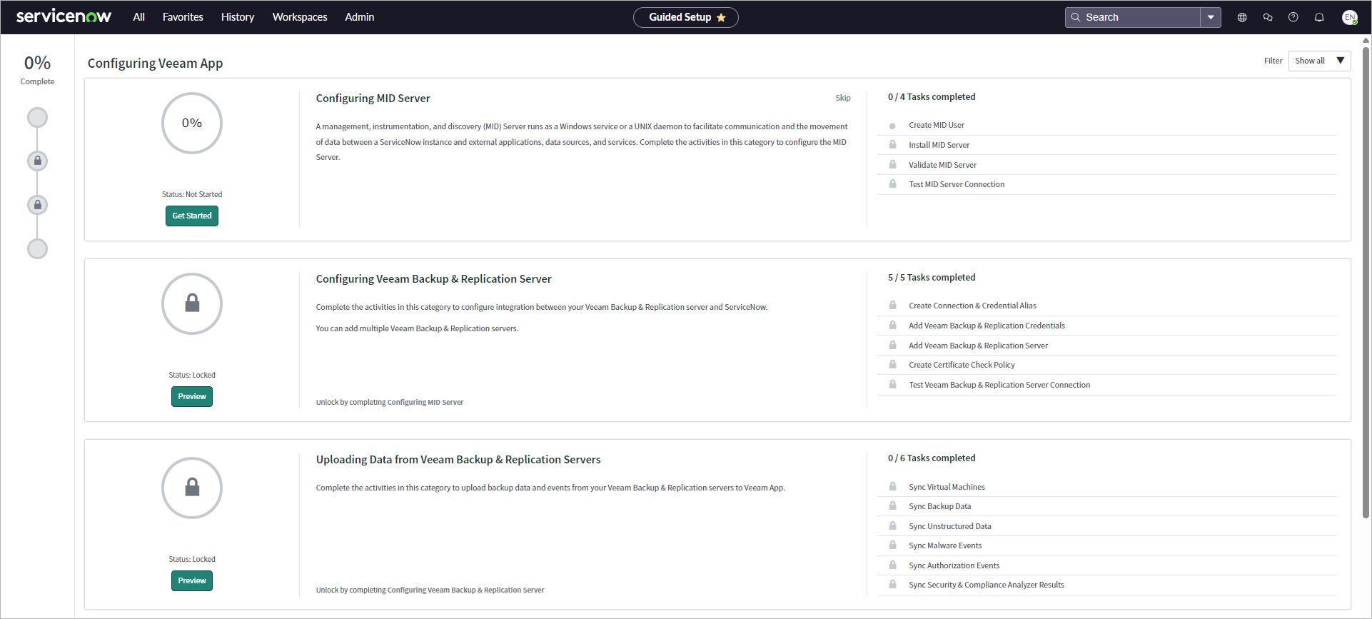 Configuring Integration with Veeam Servers