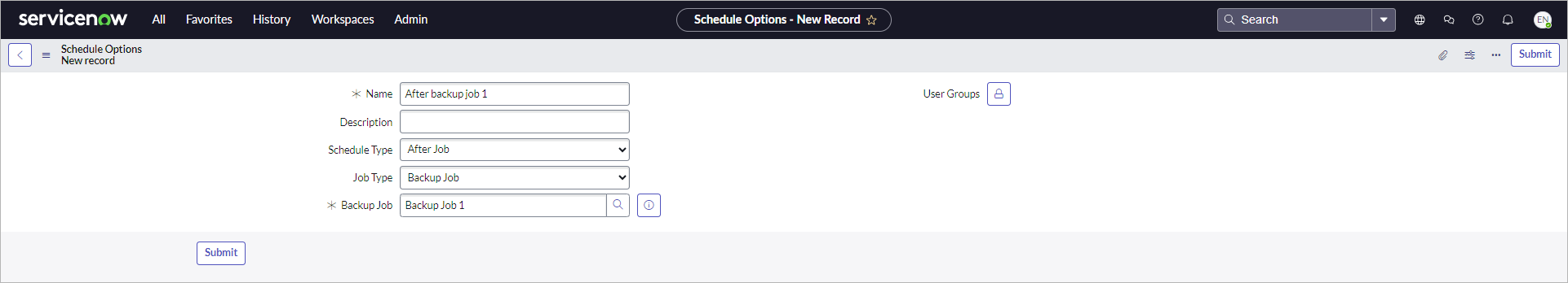 Configuring Schedule Templates