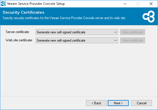Select Security Certificates
