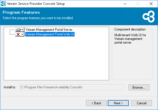 Veeam Service Provider Console v4
new installation