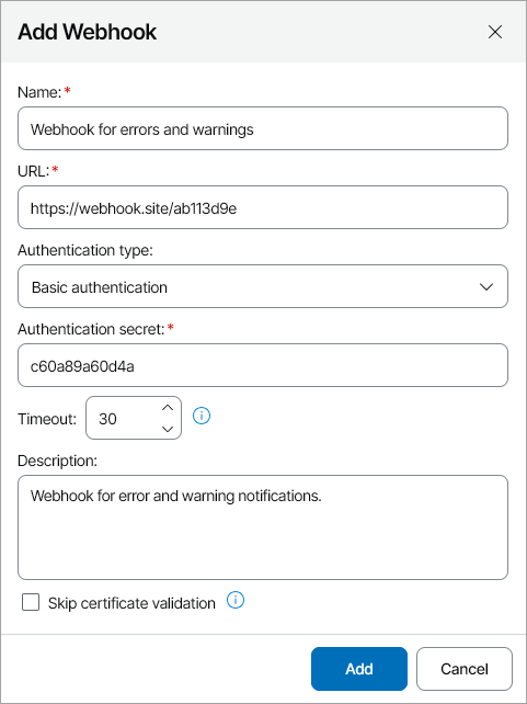 Configure Webhook