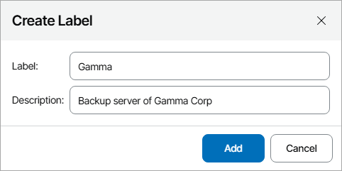Modifying Management Agent Label