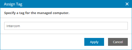 Assigning Custom Tags to Veeam Backup Agents