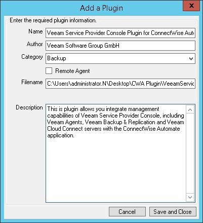 ConnectWise Automate Adding Plugin