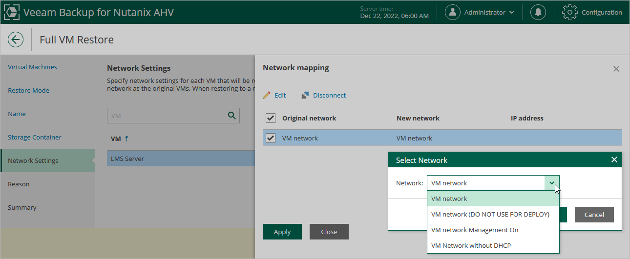 Step 5. Specify Network Settings