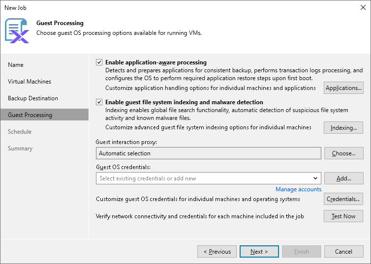 Step 5. Specify Guest Processing Settings