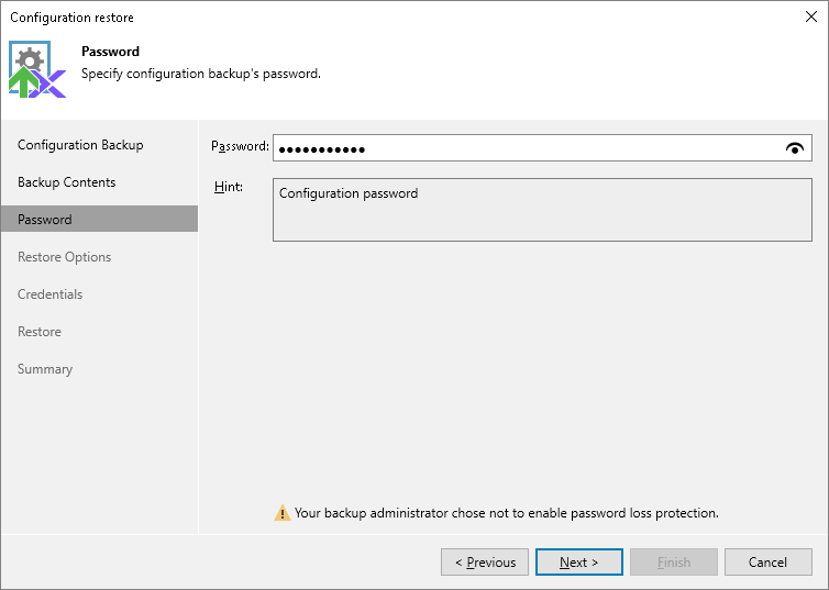 Step 4. Provide Encryption Password