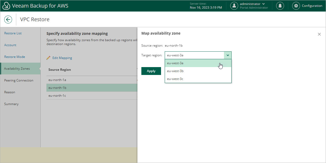 Step 5. Configure Availability Zone Mapping