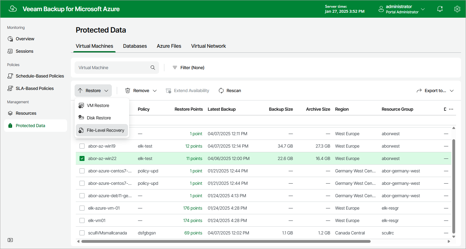 Step 1. Launch File-Level Recovery Wizard - Veeam Backup for