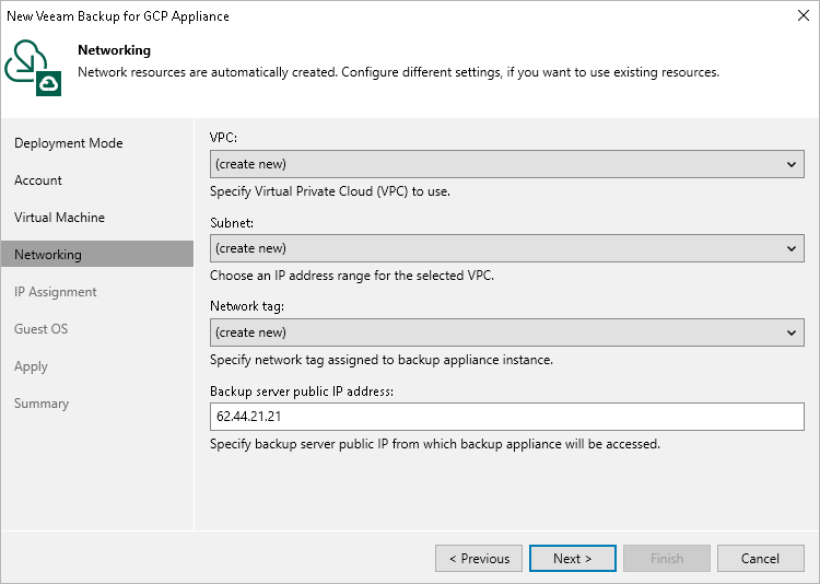 Step 5. Specify Network Settings