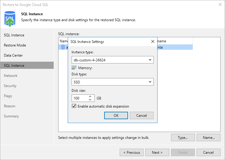 Step 5. Specify Instance Type and Name