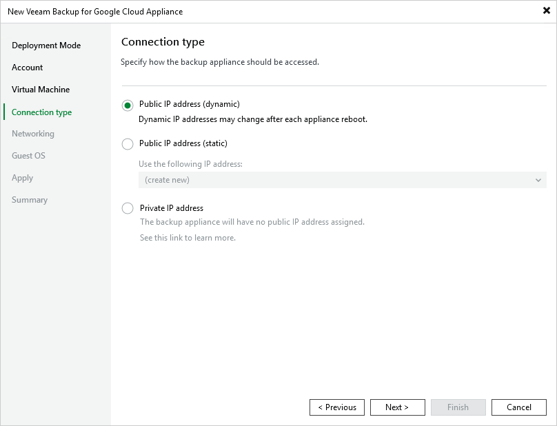 Step 5. Specify Connection Type
