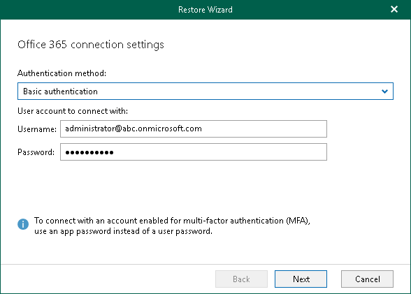 Step 2. Select Authentication Method