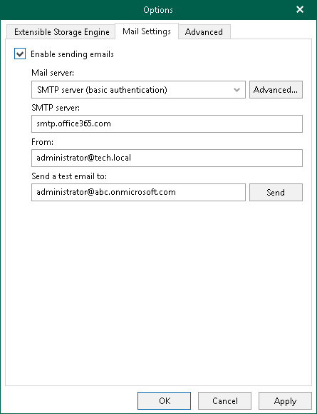 Configuring SMTP Settings