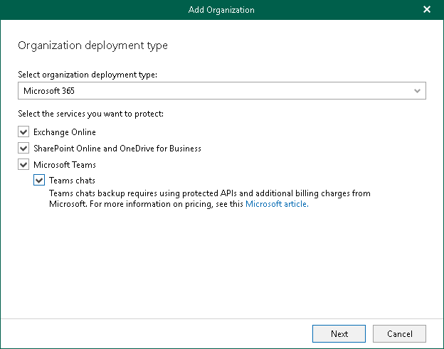 Select Organization Deployment Type