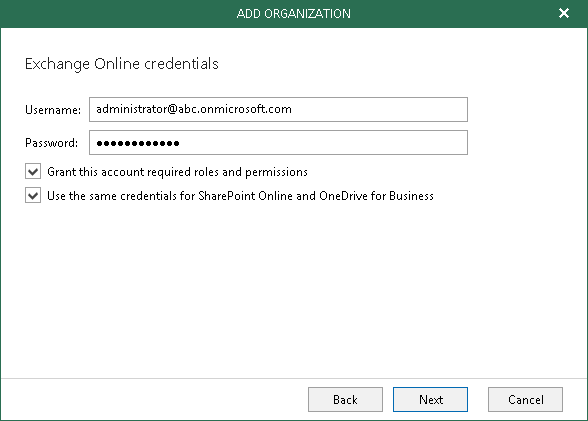 Step 4 Specify Authentication Credentials Veeam Backup For