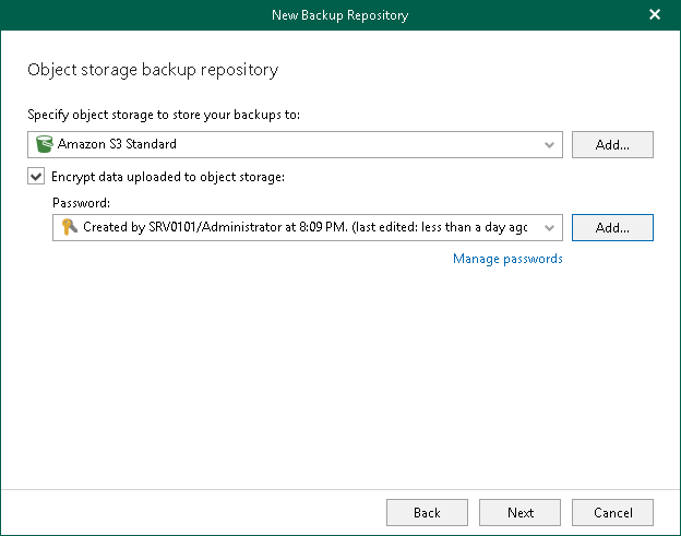 Extending Backup Repository with Object Storage