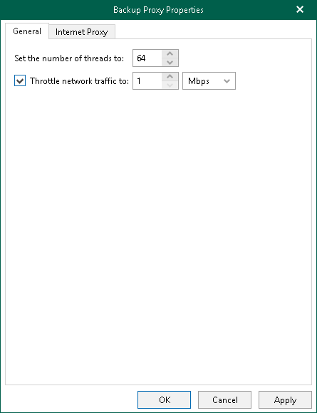 Modifying Backup Proxy Server Properties