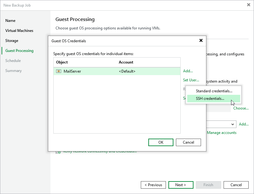 Step 5d. Manage VM Guest OS Credentials
