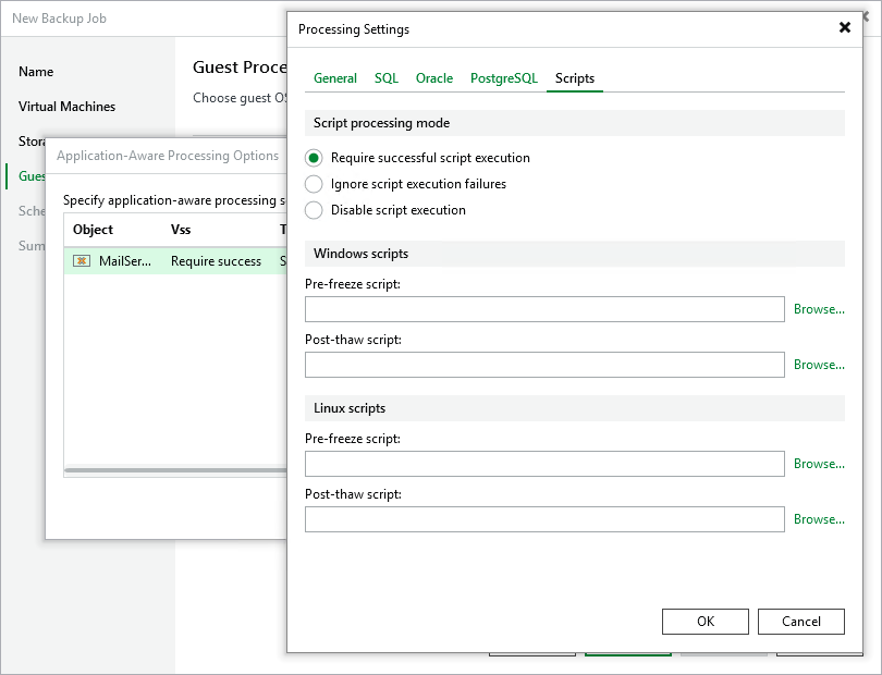 Pre-Freeze and Post-Thaw Scripts