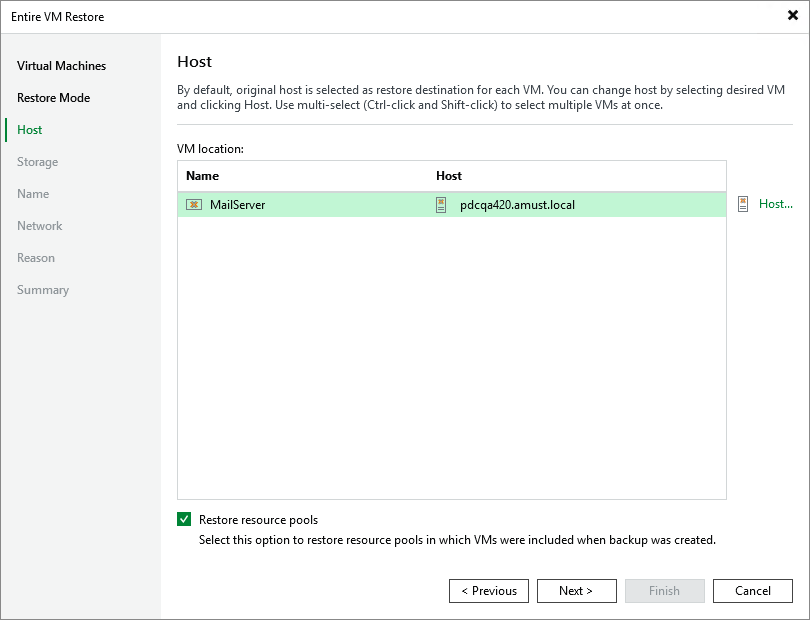 Step 4. Specify Target Host