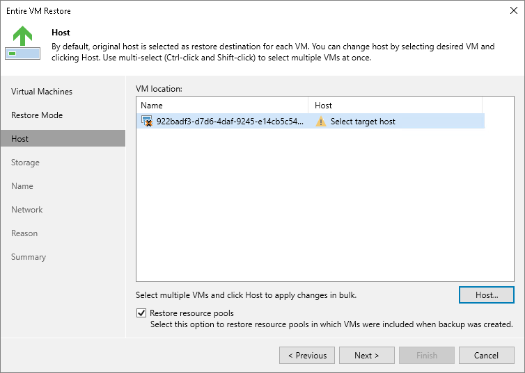 Step 4. Specify Target Host