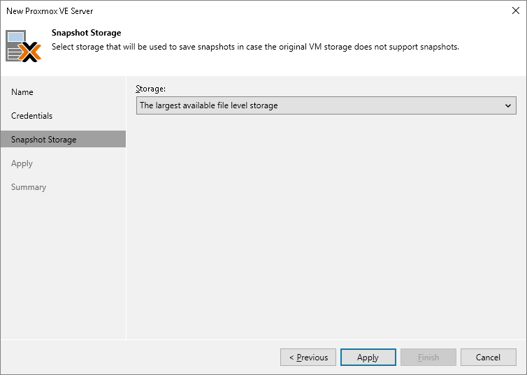 Step 4. Configure Storage Settings