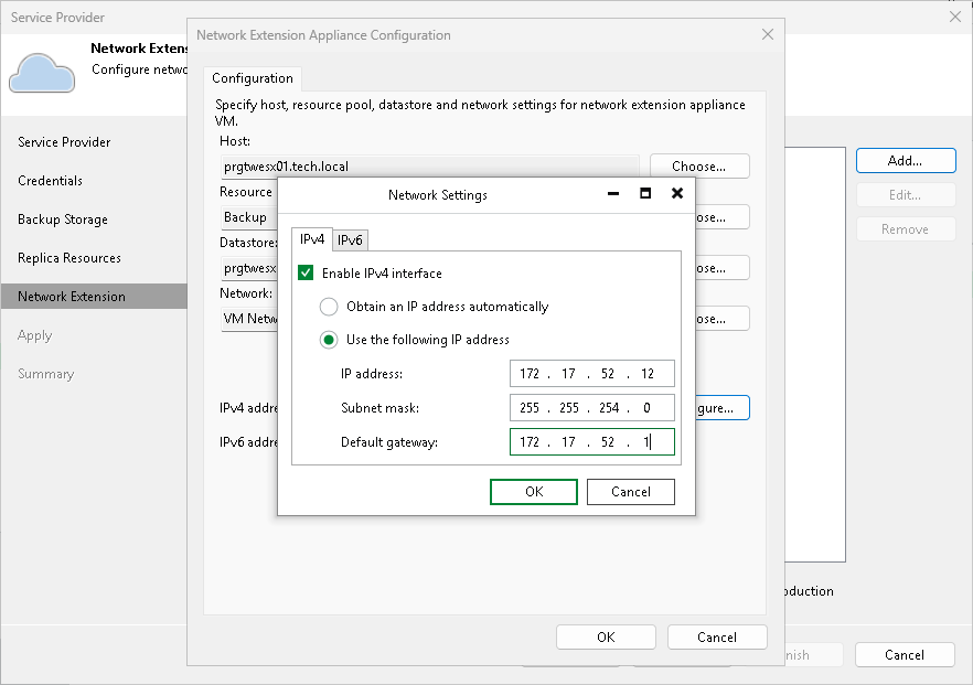 Step 6. Configure Network Extension Appliances