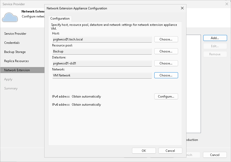 Step 6. Configure Network Extension Appliances