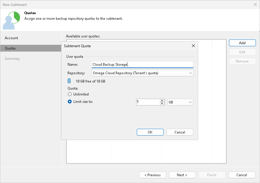 Step 3. Allocate Subtenant Quota