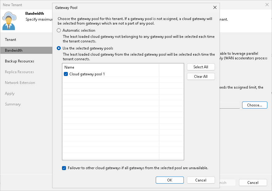 Step 3. Specify Bandwidth Settings