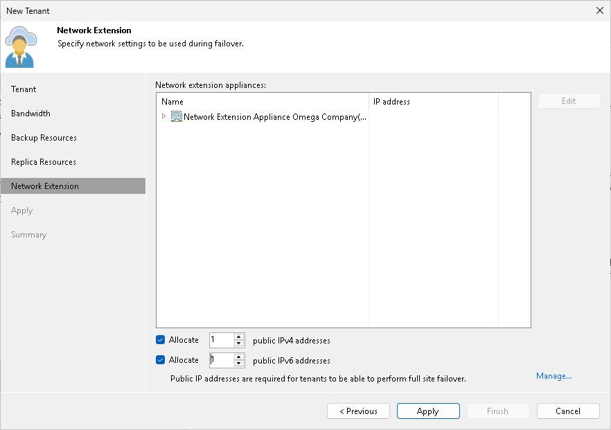 Step 6. Specify Network Extension Settings