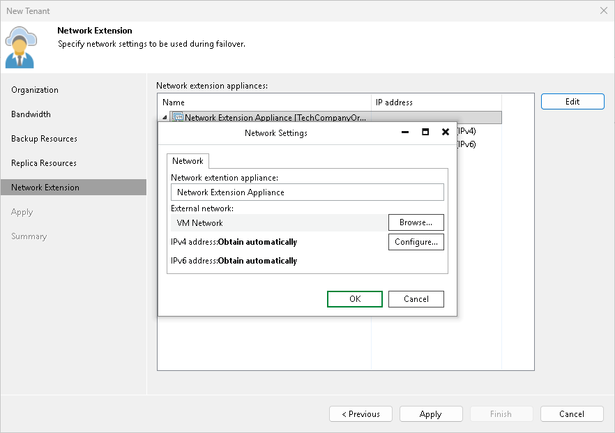 Step 6. Specify Network Extension Settings