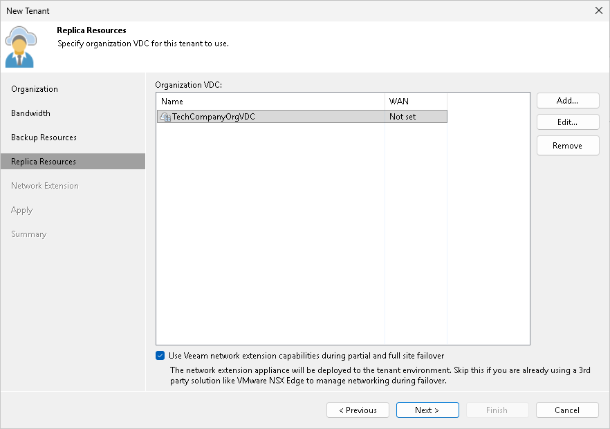 Step 5. Allocate Replication Resources