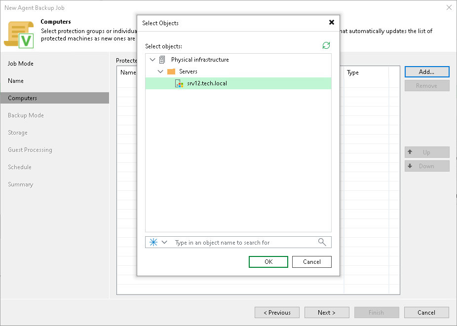Creating Veeam Agent Backup Jobs
