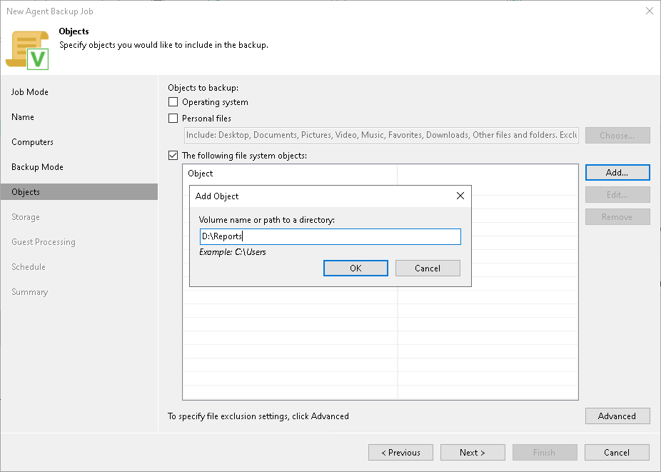 Creating Veeam Agent Backup Jobs