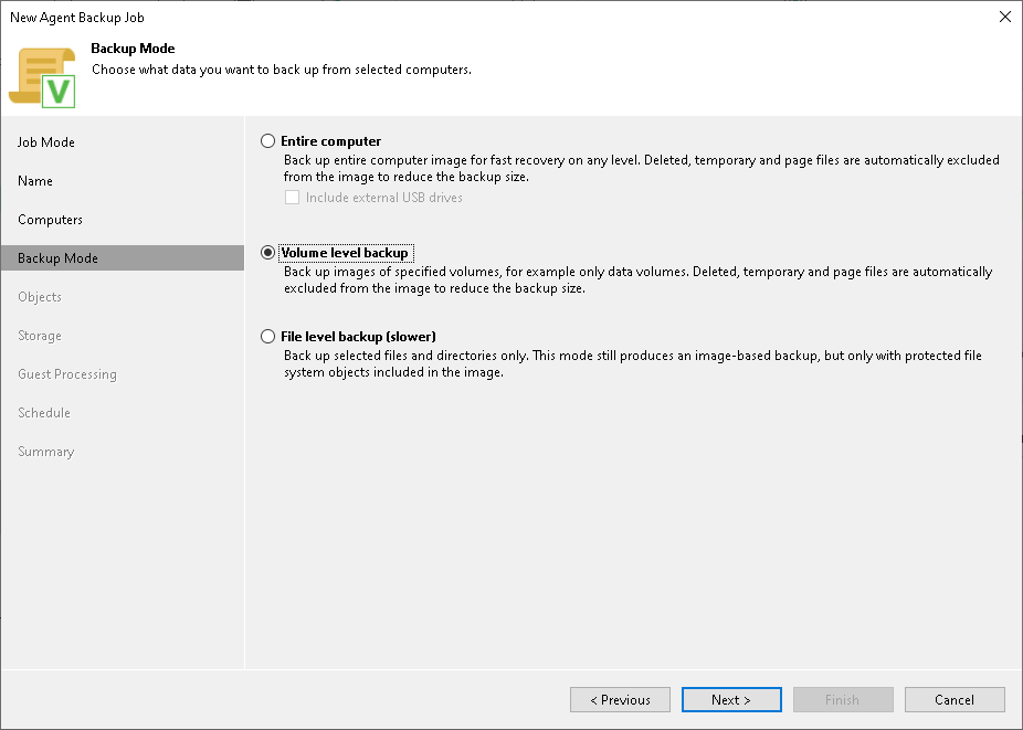 Creating Veeam Agent Backup Jobs