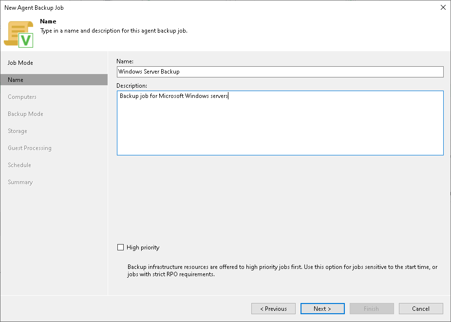 Creating Veeam Agent Backup Jobs