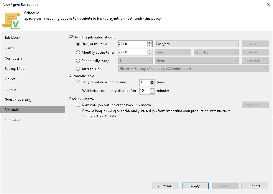 Creating Veeam Agent Backup Jobs