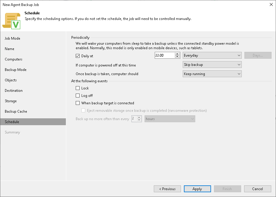 Creating Veeam Agent Backup Jobs