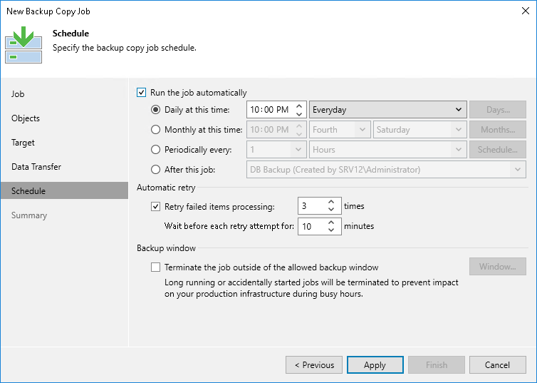 Creating Backup Copy Jobs