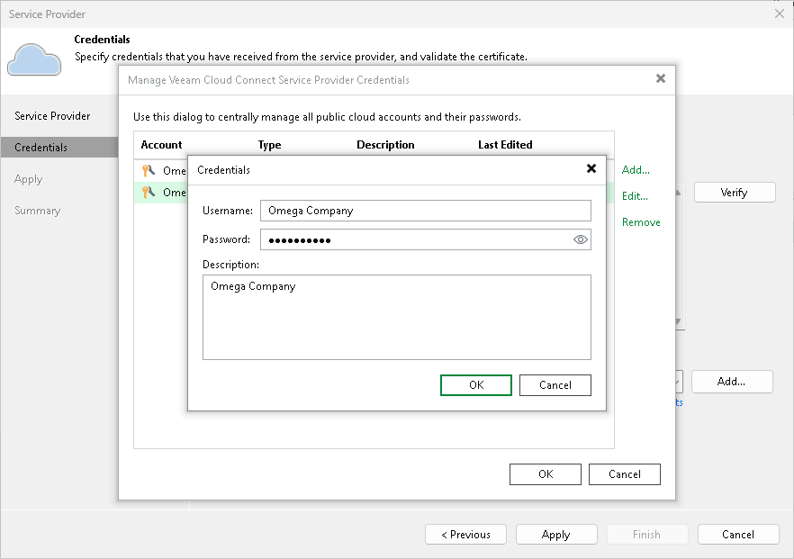 Changing Password for Tenant Account on SP Side