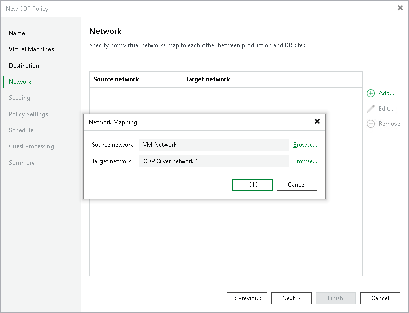 Creating CDP Policies for VMware vSphere