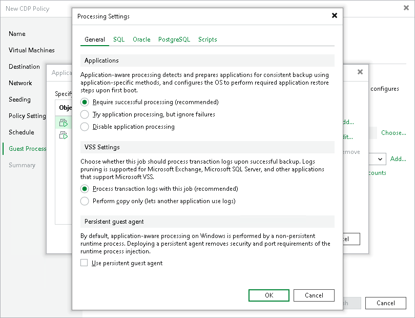 Creating CDP Policies for VMware vSphere