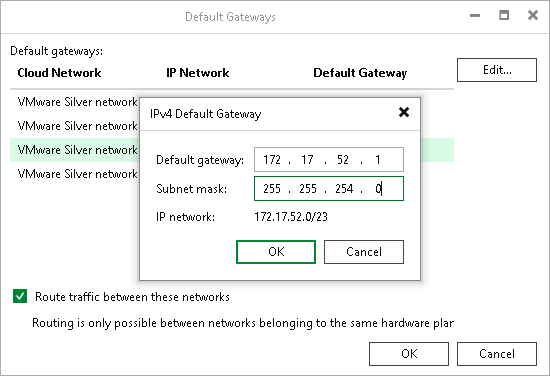 Managing Default Gateways
